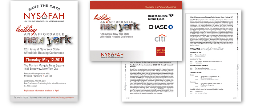 nysafah 2011 conference collateral pieces